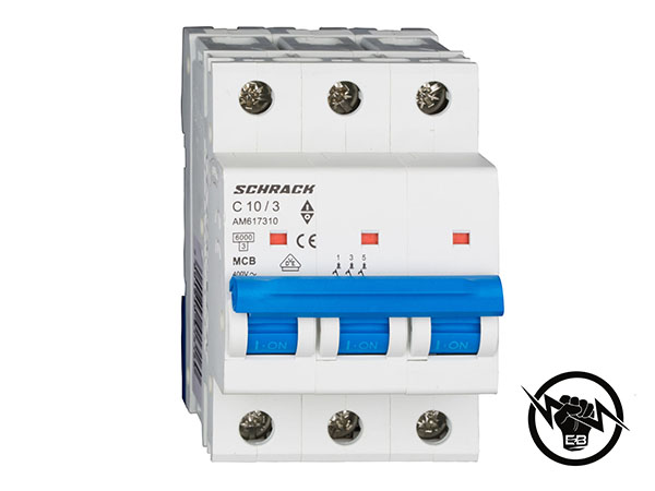 Миниатюрен автоматичен прекъсвач 10kA, C, 1A, 3P 400V