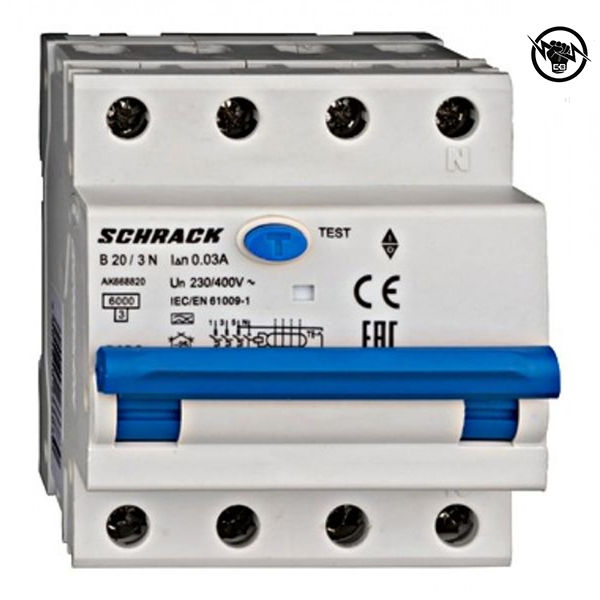 Миниатюрен автоматичен прекъсвач B10/3+N, 6kA 400V 10A