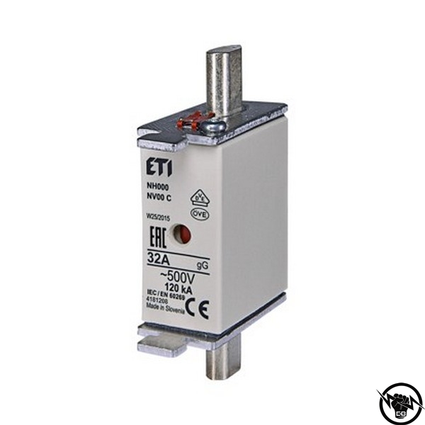 ВЛОЖКА ВПНН-00C 32А gG/gL 004181208 ETI 500V 32A