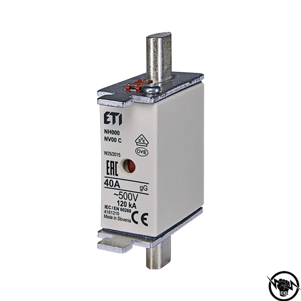 ВЛОЖКА ВПНН-00C 40А gG/gL 004181210 ET 500V 40 A