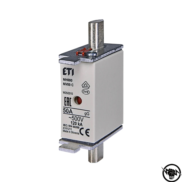 ВЛОЖКА ВПНН-00C 50А gG/gL 004181211 ETI 500V