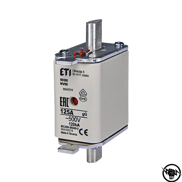 ВЛОЖКА ВПНН-00 125А gG/gL 004182215ET 500V 125 A