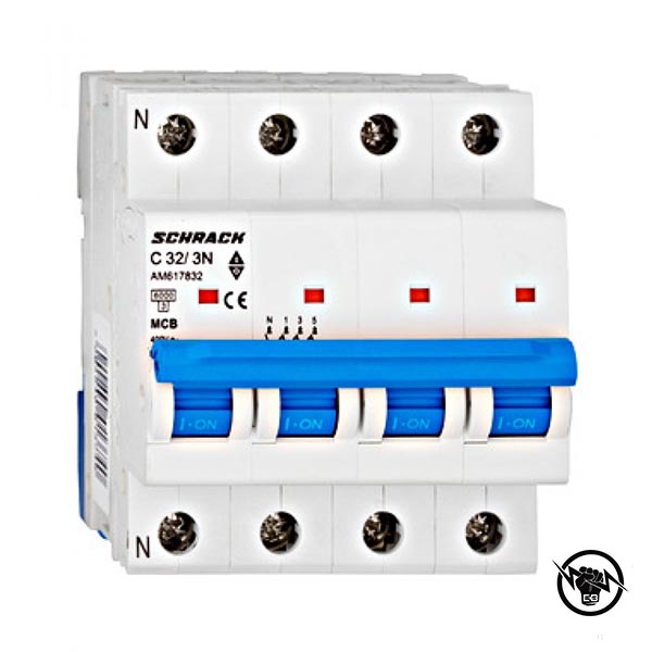 Миниатюрен автоматичен прекъсвач 10kA, C, 6A, 3+N 400V