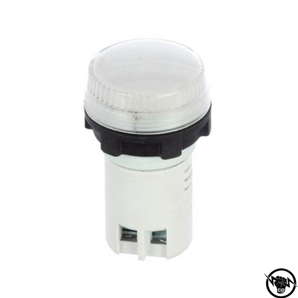 СИГНАЛНА ЛАМПА БЯЛА 220V LED 22mm
