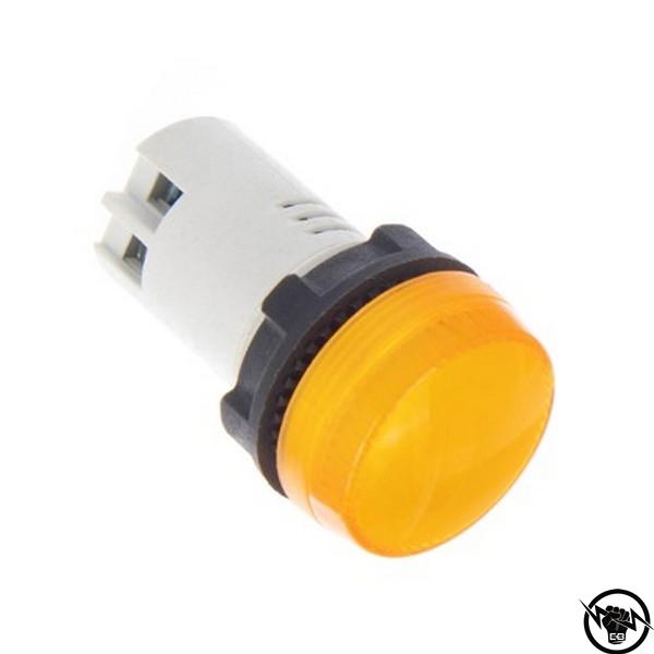 СИГНАЛНА ЛАМПА ЖЪЛТА 220V LED 22mm