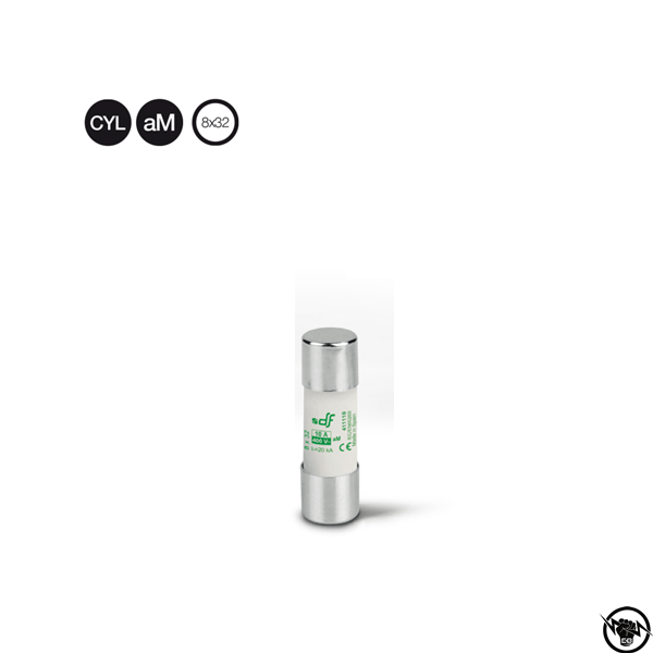 Стопяем предпазител - aM, 8x32 mm, 400V AC, 2A