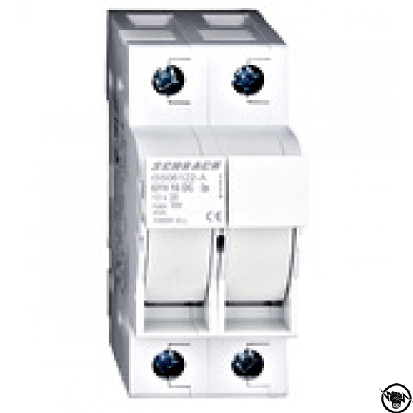 Разединител за предпазители 2P, 20A, 1000V‑DC, 10x38 за PV