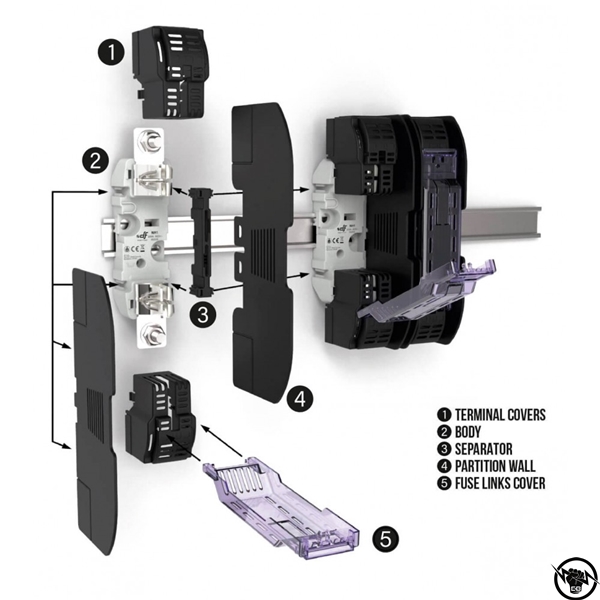 Сепаратор/конектор за основи за ст. предпазители NH 00