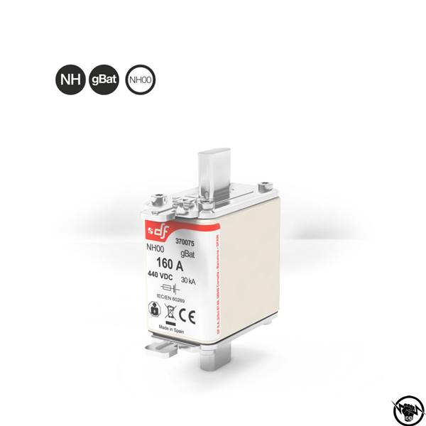 Стопяем предпазител - NH 00, gBat, 440V DC, 125A, за защита на батерии