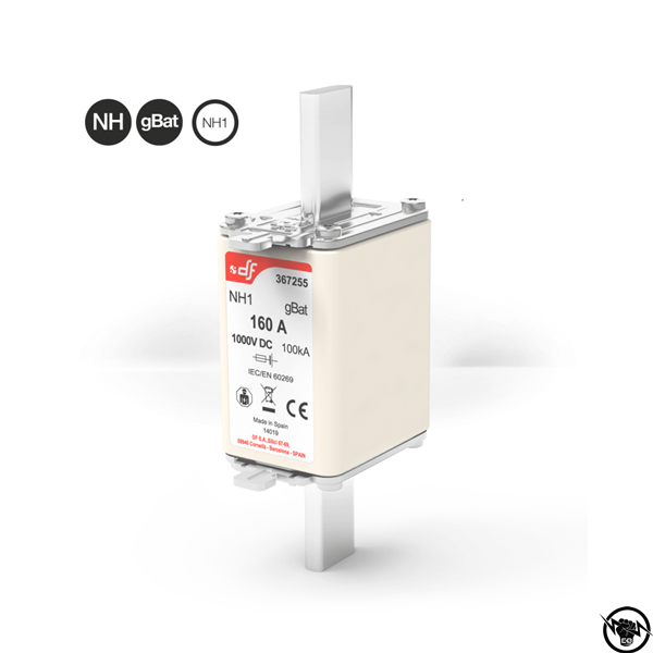 Стопяем предпазител - NH1, gBat, 80A, 1000V DC, за защита на батерии