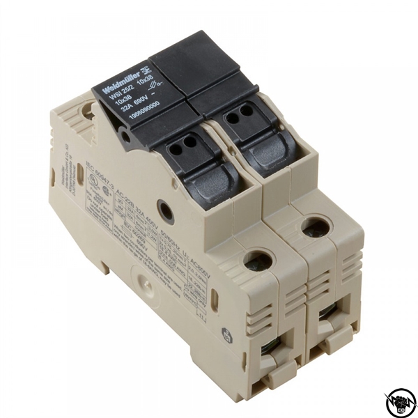 Разединител за предпазители - 2P, 25 mm², 690 V, 32 A, 10 x 38, бежов