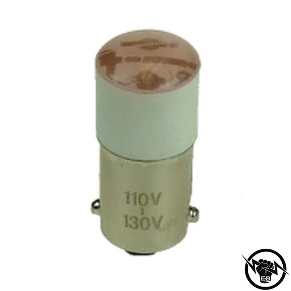 LED лампа - 230 V AC, за гнездо B3F, размер BA9S, червена