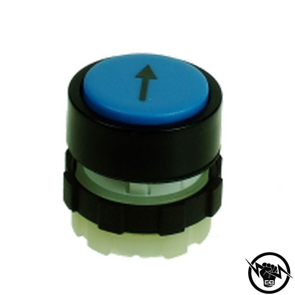 Бутон - единичен, без задръжка Син IP67