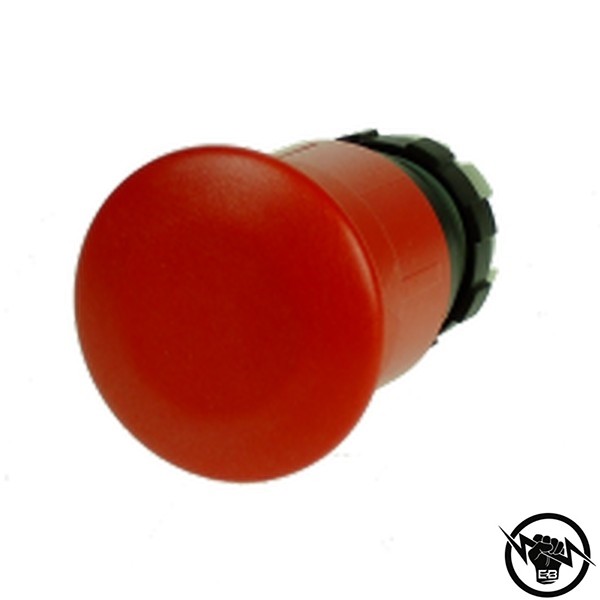 Авариен стоп бутон - 38mm, червен, монтажен отвор Ф22, освобождаване с издърпване