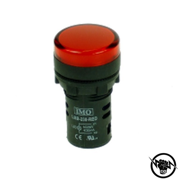 Индикатор - моноблок, монтажен отвор - Ф22, IP65, LED - 110VAC, червен