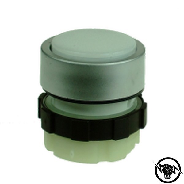 Бутон - единичен, без задръжка, монтажен отвор - Ф22, IP67, бял