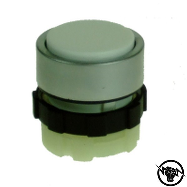 Бутон - единичен, без задръжка, монтажен отвор - Ф22, IP67, бял