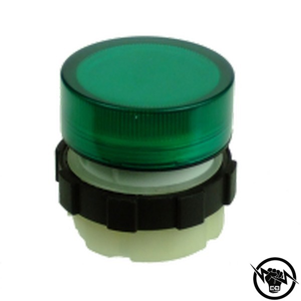 Индикатор - обикновенна леща, монтажен отвор - Ф22, IP67, зелен