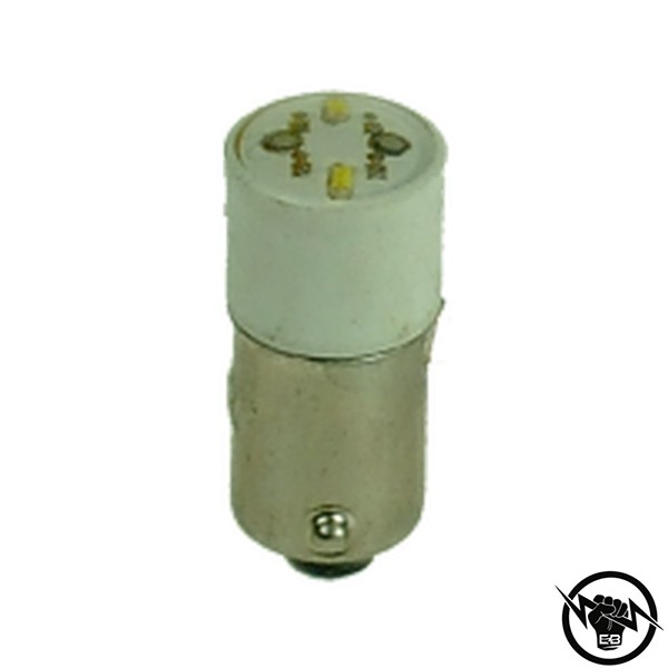 LED лампа - 230 V AC, за гнездо B3F, размер BA9S, бяла