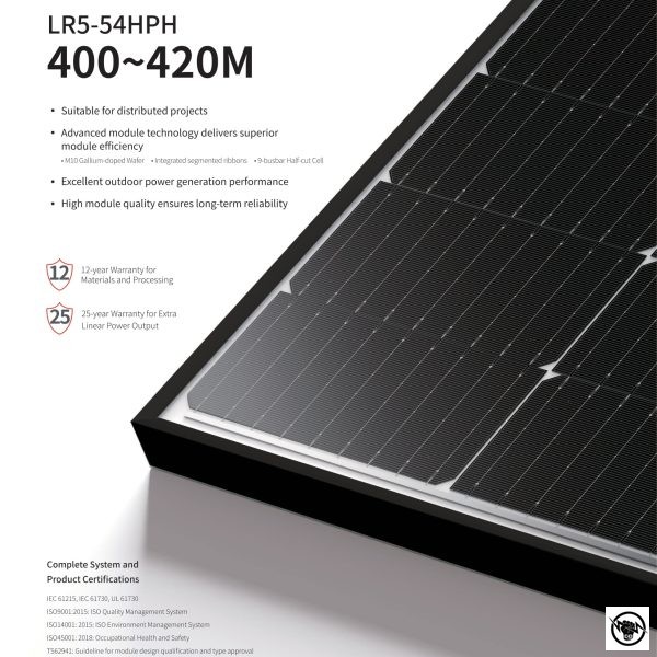 ФОТОВОЛТАИЧЕН ПАНЕЛ – LONGI SOLAR 410WP