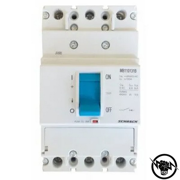 Автом. прекъсвач, фиксиран, MB1, винтови кл., 3P, 25kA, 100A