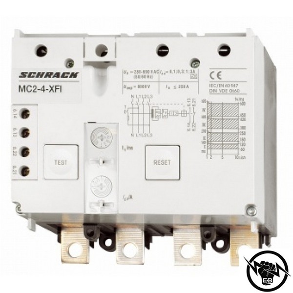 Дефектнотокова защита долен монтаж 0,1-3A 4p AC/DC МС2