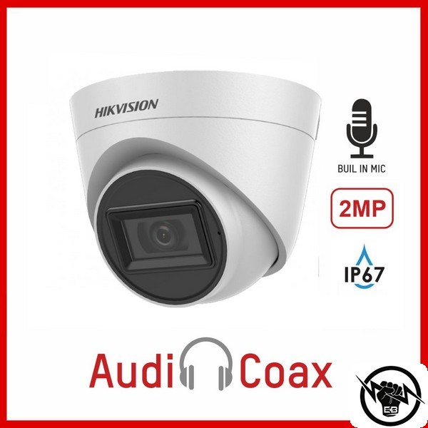 2MPx HD-TVI куполна камера за видеонаблюдение с вграден микрофон