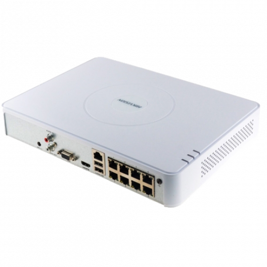 8-канален мрежов рекордер/сървър за видеонаблюдение с 8 вградени PoE порта